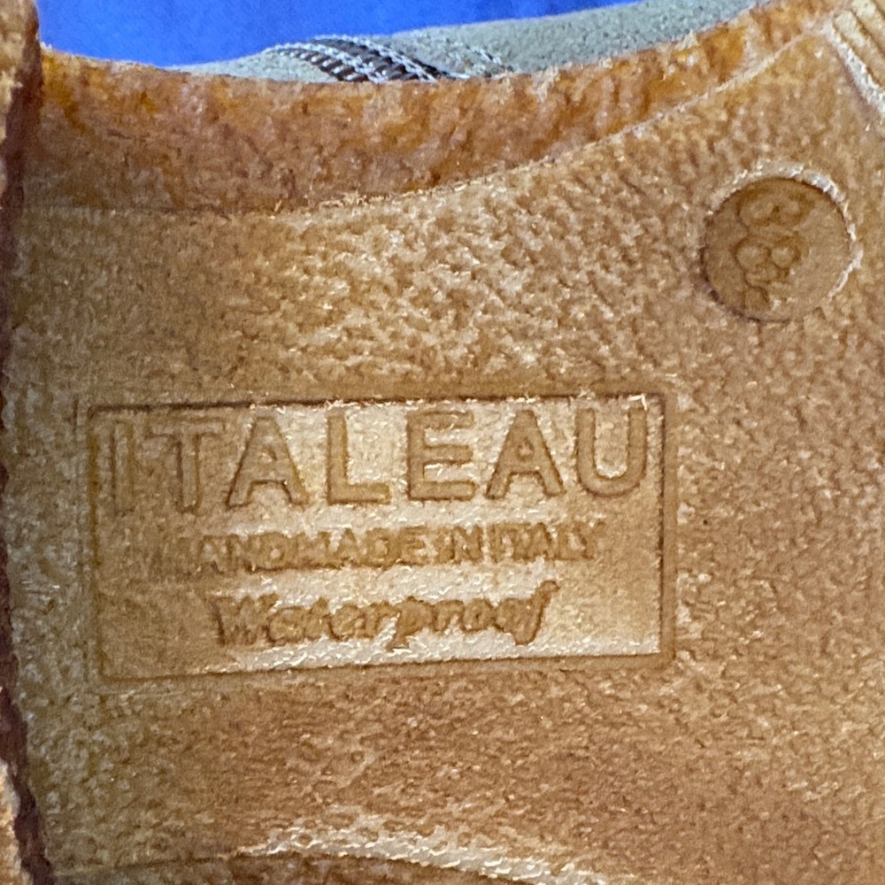 Italeau Women's Olive Suede Ankle Boots- Weatherproof & Handmade in Italy - Picture 11 of 14